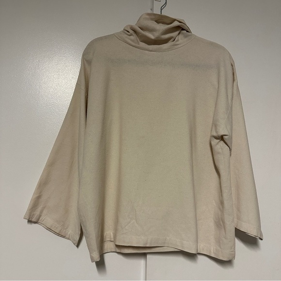 ARLENE PRESCOTT CREAM COWL NECK BLOUSE One Size - Picture 5 of 5